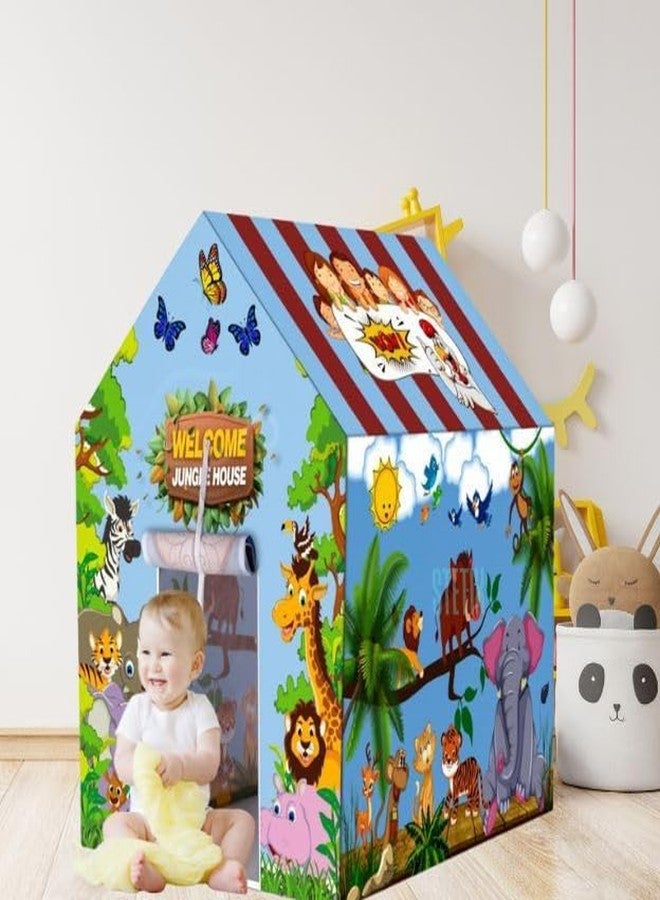 CAPSEA Play Tent House for Toys for 2 to 8Years Old Girls Boys,Colorfull and Light Weight and Foldable Children Kids Toys,Indoor and Outdoor Tent House (Jungle Tent House) - Image 4
